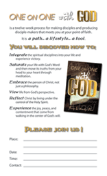 ONE on ONE with GOD 15-session 8½” x 14″ Poster